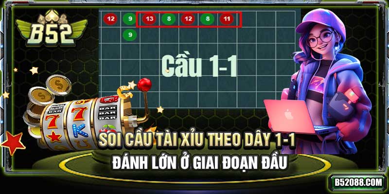 cách soi cầu Tài Xỉu theo dây 1-1: Đánh lớn ở giai đoạn đầu