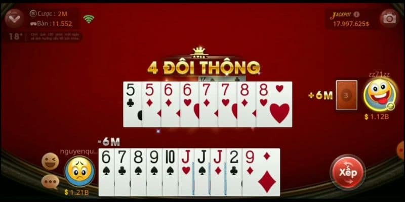 Khái niệm về 4 đôi thông khi tham gia đánh bài